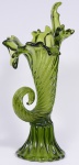 Conucópia em Murano na cor verde altura 50 cm.