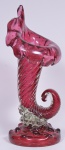 Cornucópia em Murano na cor Rubi, medindo altura 51 cm.