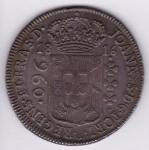 Moeda de prata, Brasil colonia, 960 reis de 1816 B, SUPOSTA PARA SÃO PAULO