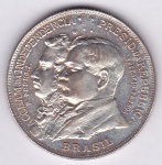 Moeda de prata, Brasil república, 2000 reis de 1922, P 709a, SOB/FC