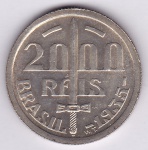 Moeda de prata, Brasil república, 2000 reis de 1935, Duque de Caxias, P 720, FC