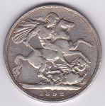 Moeda de prata, Coroa de 1892, Inglaterra