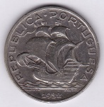 Moeda de prata, 10 escudos de 1932, Portugal