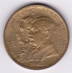 Moeda de bronze alumínio, Brasil república, 1000 reis de 1922, V 123, FC
