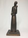 GALILEO EMENDABILI -  Escultura em bronze. 39 cm altura. Base 16 cm larg. X 15,5 cm prof. Assinado e datado na base - 1955.