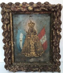 Quadro Madona Guadalupe - Óleo sobre tela - moldura de madeira - 20 x 24