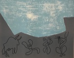  Pablo Picasso antigo e original linóleo do livro Grabadas AL Linóleo Edição Gustavo Gili, Barcelona 1963. Aprox. 38 x 45 cm. Obra muito abaixo da sua cotação internacional e nacional. Pregões com valores de entrada de duas a três vezes este valor.