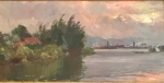 Gerardenghi. Lindo óleo sobre tela. 26 x 51 cm. Obra reproduzida em edição do livro Sociarte.