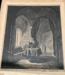 Rembrandt. Excepcional e antiga  gravura executada no Sec. XVIII representando S. ANASTASIVS. 31 x 24 cm.