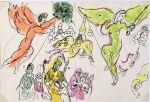 Marc Chagall. Importante gravura 367/5000 "PLAFOND DE L'OPERA DE PARIS" 1965. Editada pelo importante André Sauret. Linda peça. Extremamente colorida e incrível qualidade. Excelente estado de conservação. Assinada e numerada no CIE. 32 x 47 cm e total 50 x 70 cm.