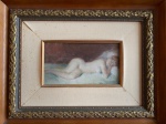 Aurélio d'Alincourt - "Nu feminino". O.S.E. Assinado no C.S.E. Obra med. 13x22cm.