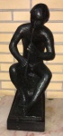 Bruno Giorgi - "Flautista". Escultura em bronze, assinada. Med. 68cm de altura.