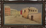 Maurice Utrillo - "Montmartre". O.S.T. Assinado e intitulado no C.I. Obra med. 46x84cm. Todas as obras estrangeiras são vendidas na categoria Atribuído.