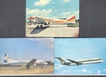 Iconografia Aeronáutica. Cartofilia. 3 postais fotográficos, coloridos, não circulados, dimensões na foto, <B>MBC</B>:<i><br></i><b>(1)</B> Austrália, editor Aironautica,<i><b> AIR SUNSHINE DOUGLAS DC-3</B></i>;<i><br></i><b>(2)</B> Brasil, editor Manche Postcard,<i><b> M - 88 / AEROLINEAS ARGENTINAS / HAWKER-SIDDELY 748-105 / LV - IEE (C/N 1557)</B></i>, sem data; e<i><br></i><b>(3)</B> Itália, editor Alinari Baglioni, Alitalia,<i><b> MCDONNELL - DOUGLAS DC -9/30</B></i>, 1978.