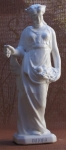Escultura, faiança branca esmaltada, 83cm, figura feminina, titulada na base <b>OUTONO</B>; pequenas e esperadas lascas.