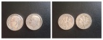 Duas moedas EUA Prata Dime de 1963 e 1960 - MBC