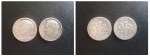 Duas moedas  EUA Prata Dime de 1964 e 1954 - MBC