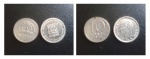 Duas moedas  Venezuela e Suécia Prata - MBC
