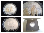 Moeda Ruanda 1000 Francos 2008 - Joia Numismática peça confeccionada em Prata, Ouro e diamantes  lindo estojo. Peso de 3 Onças de Prata Pura. Edição Limitada, Peça muito rara - GORILA