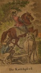 Antiga gravura alemã ` Das Kutfchpferd -med. 16x10cm