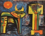 Wilson A Alves, 1991, Litogravura, 2/23 `Le Soleil Rouge` -med. 38x48cm