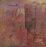 João Manoel, óleo sobre tela, abstrato, 1992 - med. 100x100cm