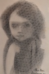 Alice Soares, Menina, Rio, 1975 carvão sobre papel -med. 28x16cm