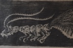 Wilde Weber, Xilogravura, série 15/50, `Louva-a-deus`, no estado -med. 19x52cm