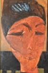 Waldeny Elias, 1963, Óleo sobre eucatex, busto -med. 52x33cm