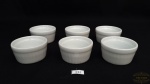 6 Ramequim em porcelana branca. Medidas: 6 cm de diametro 4 cm de altura. porcelana nacional.