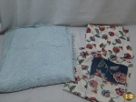 Lote de Roupas de cama casal. Composto por 1 cobre leito e 1 lençol com 2 fronhas. Peças em ótimo estado de conservação. Medindo: 2,60 X 2,20 CM.