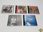 Lote de 5 cds originais para colecionador. Composto de Johnny Winter, Bob Dylan, etc.