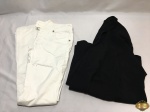 Lote de roupas feminina. Composto por 1 cardigan preto e 1 calça branca , peças em ótimo estado de conservação.Calça cantão TAM:40  e cardigan 100% algodão , importado TAM: G