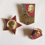 15. (3) Pins da URSS com busto de LÊNIN, líder da Revolução Russa, sendo um deles quando era criança.