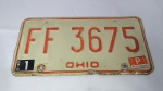 Automobilismo Placa de carro americana do estado de OHIO nos Estados Unidos. Ano de 1980 no adesivo de licenciamento. Lindo Item para decoração de garagem