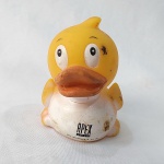 Boneco promocional da APEX Hotels Hotel - Pato fabricado em borracha, mede 9cm de altura