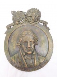 Maravilhosa PLACA de parede em Bronze, com a figura do Patricarca da Independência JOSÉ BONIFÁCIO. Na parte superior o emblema do Imperio.