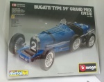 Burago -Kit para montar- Bugatti `Type 59` Grand Prix (1934) – escala 1/18 – na caixa fechada. 