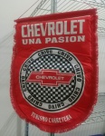 Flâmula Chevrolet – Una Pasion – Turismo Carretera Argentina – 35 cm X50 cm. item de coleção, sem uso (amassada pelo armazenamento). Está sem a ponteira vermelha do lado direito. 
