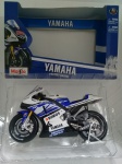 Moto Yamaha Factory Racing  nº99 -Maisto – escala 1:10 – item de coleção na embalagem. Caixa com amassados e com marca de retirada de etiqueta. Miniatura íntegra.