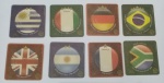 Kit 8 bolachas de papelão Chopp Germânia Copa 2010 – (fotos frente e verso na mesma sequência) - muito bem conservadas. 