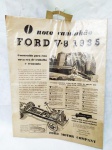 Antiga Propaganda do Caminhão FORD 1935. A folha não dobrada mede aproximadamente 53,5 X 41 centímetros.