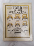Catálogo de Peças do Veículo FORD Modelos A e AA de 1928 a 1931 - Produto Oficial e Licenciado pela FORD. São 240 páginas escritas em Inglês.