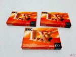 Lote composto de 3 fitas cassetes virgens da marca SKC modelo LX slim 60. Lacradas.