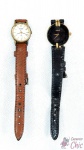 Conjunto de 02 relógios, pulseiras em couro, quartz, sendo um NATAN e o outro ORIENT. (AMBOS PRECISAM REVISÃO).