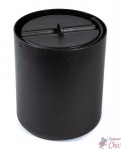 Geleira Suíça marca BODUM, com alça e tampa, em material sintético na cor negra, med. 22x19 cm (AxD). 