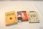 Lote de 3 livros, sendo eles "É dando que se recebe", "Contra a juventude" e "1808"