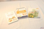 Lote de 3 livros sobre nutrição e emagrecimento.