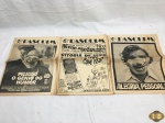 Lote composto de 3 exemplares do jornal Pasquim.