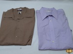 Lote de 2 camisas sociais originais de manga longa em algodão. Sendo uma da Aviator tamanho 5 e outra da Gap tamanho XL.